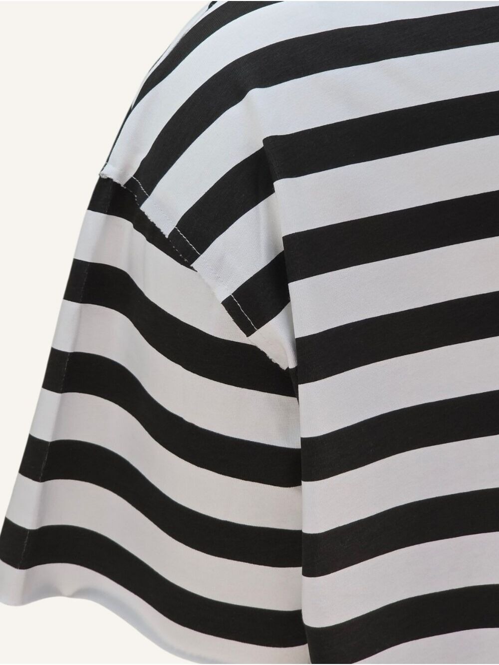 Ampersand Avenue Boyfriend Tshirt XL Black White Striped Oversized NWT - Picture 8 of 11